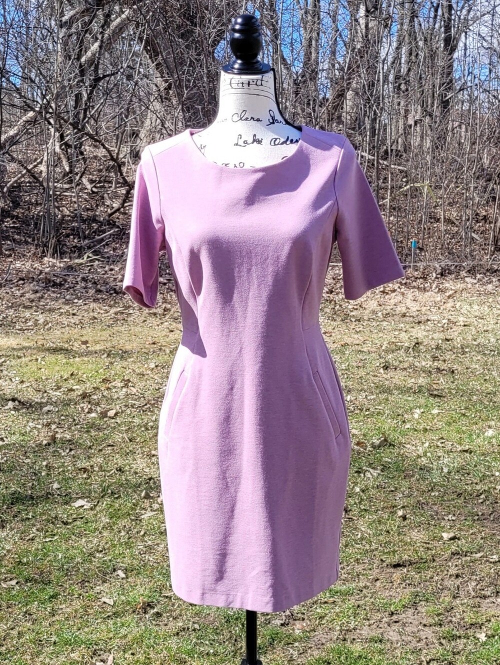 Land's End Midi Sheath Dress Dusty Pink Size 6P